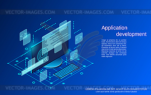 Application development vector concept - vector clipart