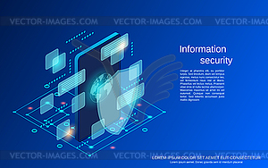 Information security vector concept - vector image