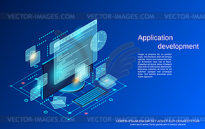 Application development vector concept - vector clipart