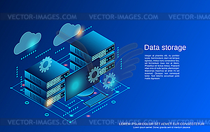 Data storage vector concept - vector clip art