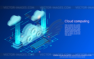 Cloud computing vector concept - vector image