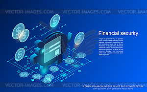 Financial security vector concept - vector image