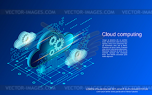 Cloud computing vector concept - vector clip art