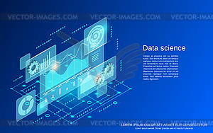 Data science vector concept - vector image