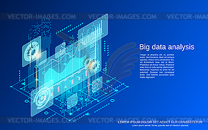 Векторная концепция анализа больших данных - клипарт в формате EPS