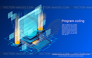 Program coding vector concept - vector image