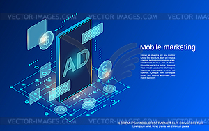 Digital marketing vector concept - vector image