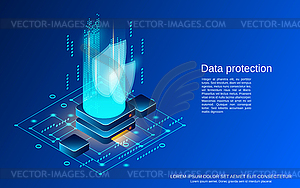 Data protection vector concept - vector image