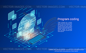 Program coding vector concept - vector image