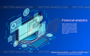 Financial analytics vector concept - vector clipart
