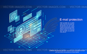 E-mail protection vector concept - vector image