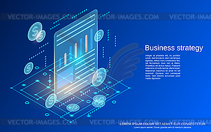Концепция вектора бизнес-стратегии - векторное изображение