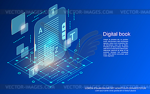 Digital book vector concept - vector image