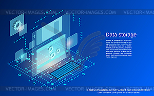 Data storage vector concept - vector clip art