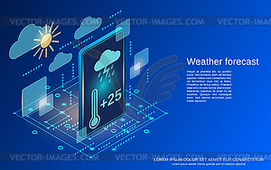 Weather forecast vector concept - vector image