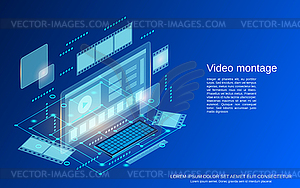 Video production vector concept - vector image