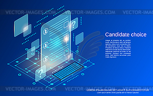 Candidate choice vector concept - vector clipart / vector image