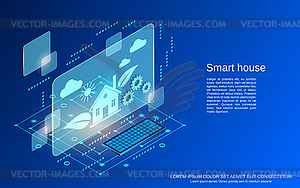 Векторная концепция умного дома - клипарт в векторе / векторное изображение