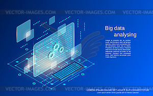Векторная концепция анализа больших данных - клипарт