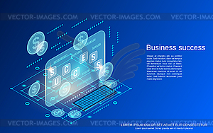 Business success vector concept - vector clip art