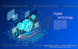 Digital technology vector concept - vector image