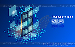 Application rating vector concept - vector clipart