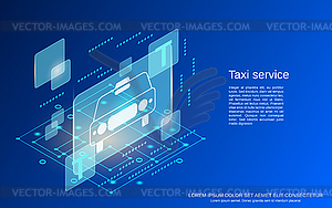 Taxi service vector concept - vector image