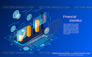 Financial statistics vector concept - vector image