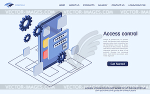 Access control vector concept - vector clipart