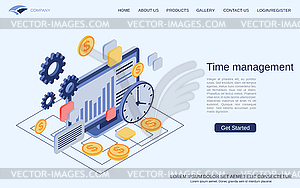 Time management vector concept - vector image