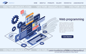 Web programming vector concept - vector clip art