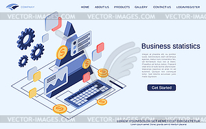 Business statistics vector concept - vector clipart