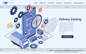 Delivery tracking vector concept - vector clip art