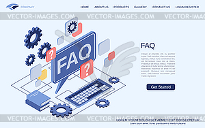 FAQ, user guide vector concept - vector clipart