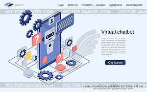 Virtual chatbot vector concept - vector clipart