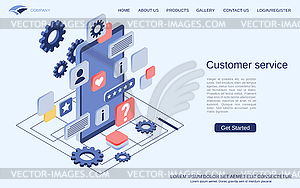 Customer service vector concept - vector image