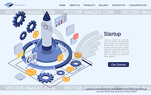 Business startup vector concept - vector clipart