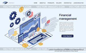 Financial management vector concept - vector image