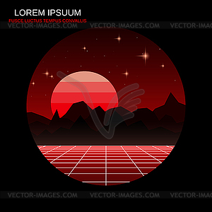 Red alien planet vector illustration - vector image