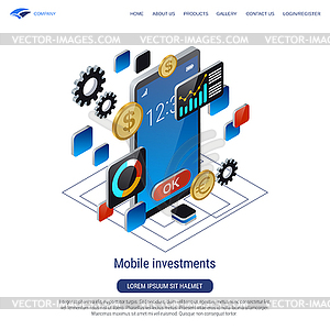 Investments vector concept - vector clipart