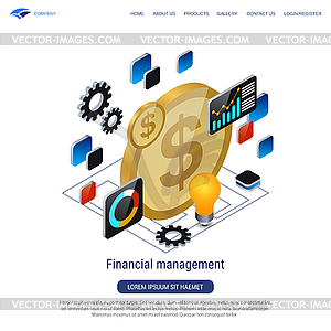 Financial management vector concept - vector clip art