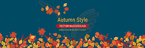 Autumn style vector banner template - vector clip art