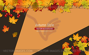 Autumn style vector background - vector clipart