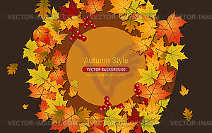 Autumn style vector background - vector EPS clipart