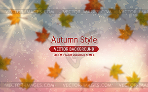 Autumn style vector background - vector image