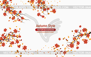 Autumn style vector background - vector image