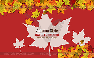 Autumn style vector background - vector image