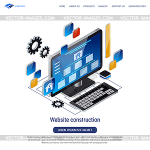 Website construction vector concept - vector image