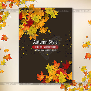 Autumn flyer vector design template - vector clipart