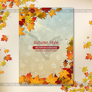 Autumn flyer vector design template - vector clip art